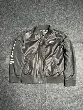 Nike Black Bomber Jacket 4T Unisex Baby & Toddler Polyester Full Zip
